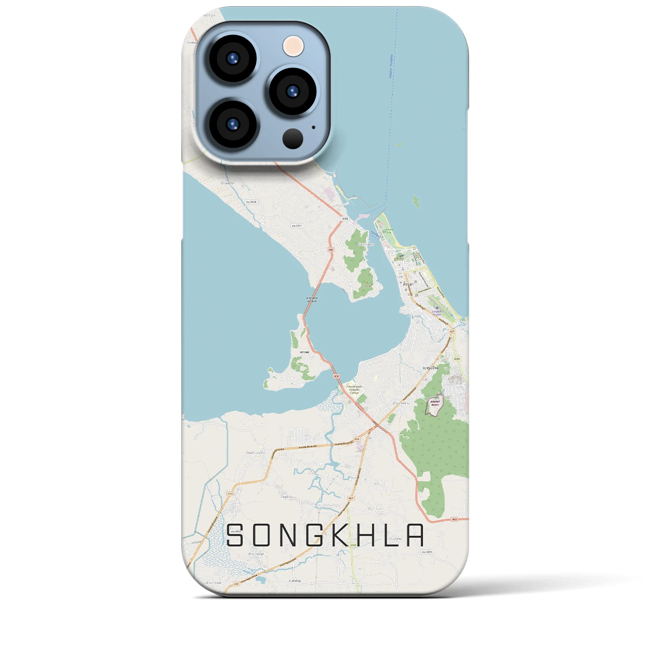 【ソンクラー】地図柄iPhoneケース（バックカバータイプ・ナチュラル）iPhone 13 Pro Max 用