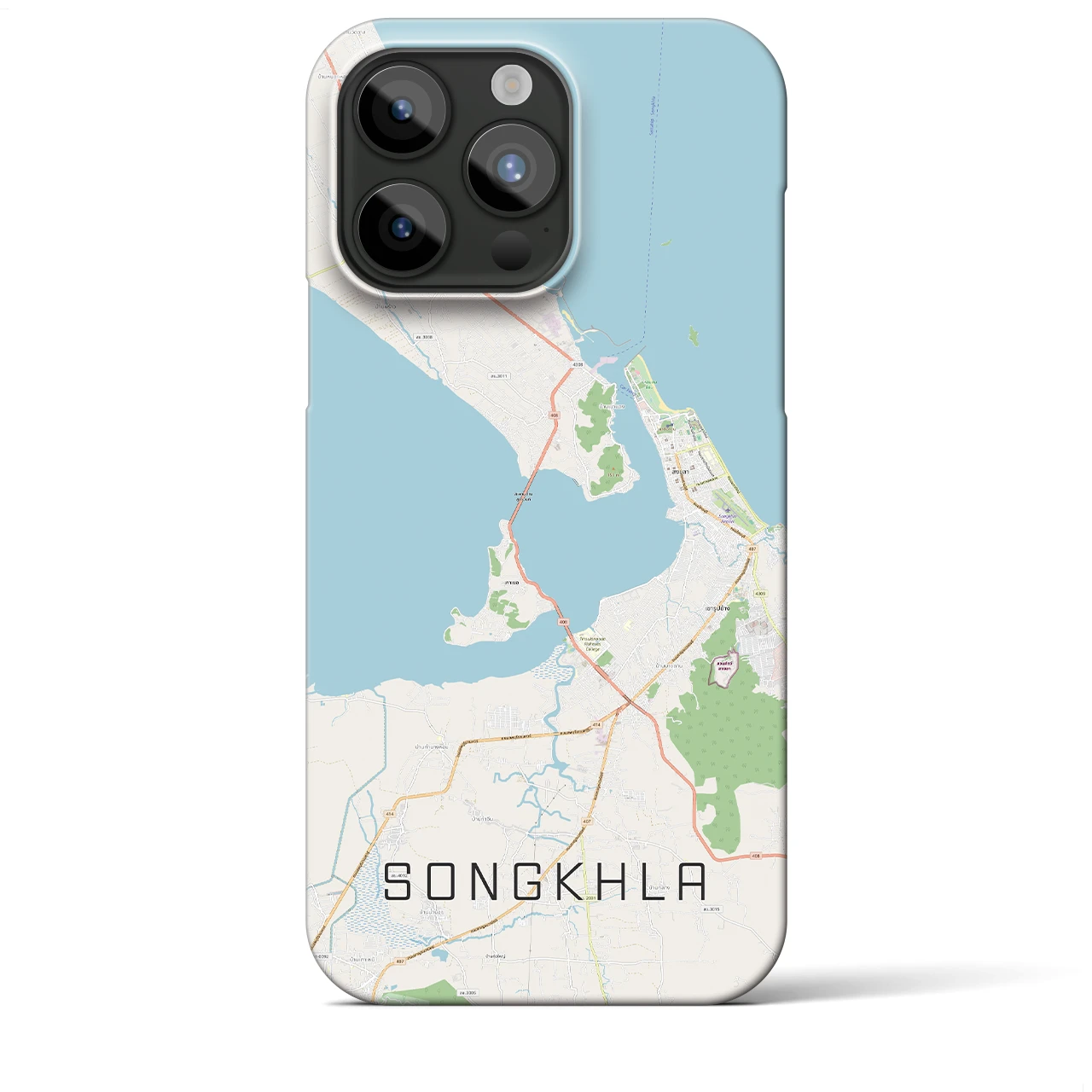 【ソンクラー】地図柄iPhoneケース（バックカバータイプ・ナチュラル）iPhone 15 Pro Max 用