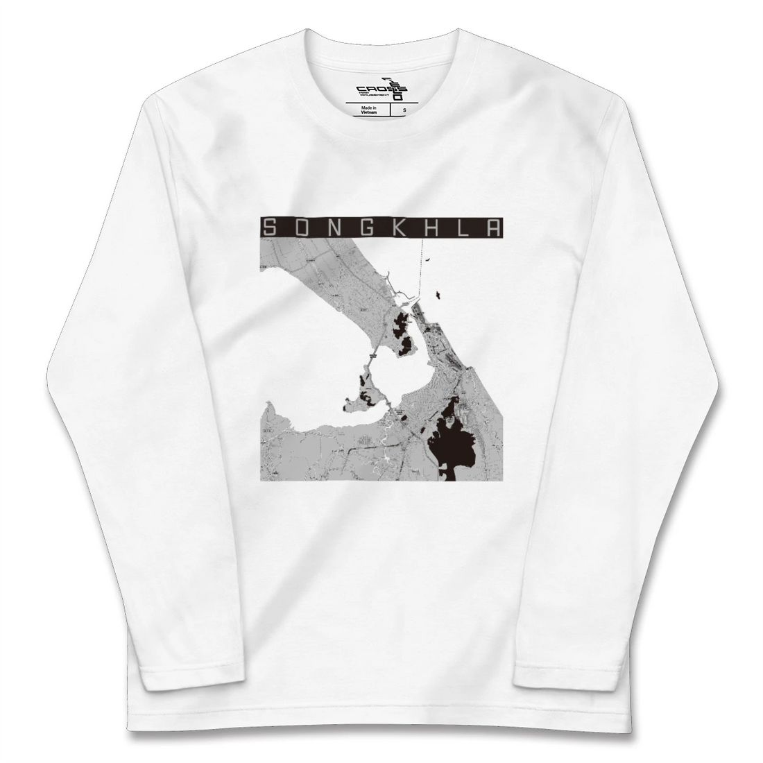 【ソンクラー（タイ）】地図柄ロングスリーブTシャツ