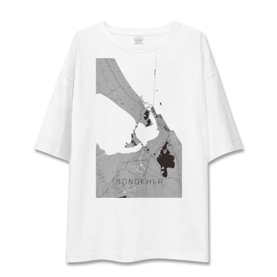 【ソンクラー(タイ)】地図柄ビッグシルエットTシャツ