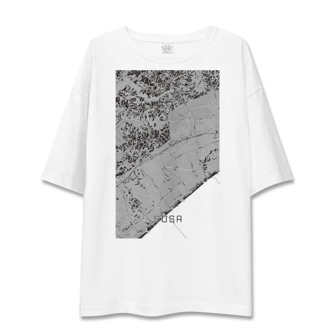 【匝瑳(千葉県)】地図柄ビッグシルエットTシャツ