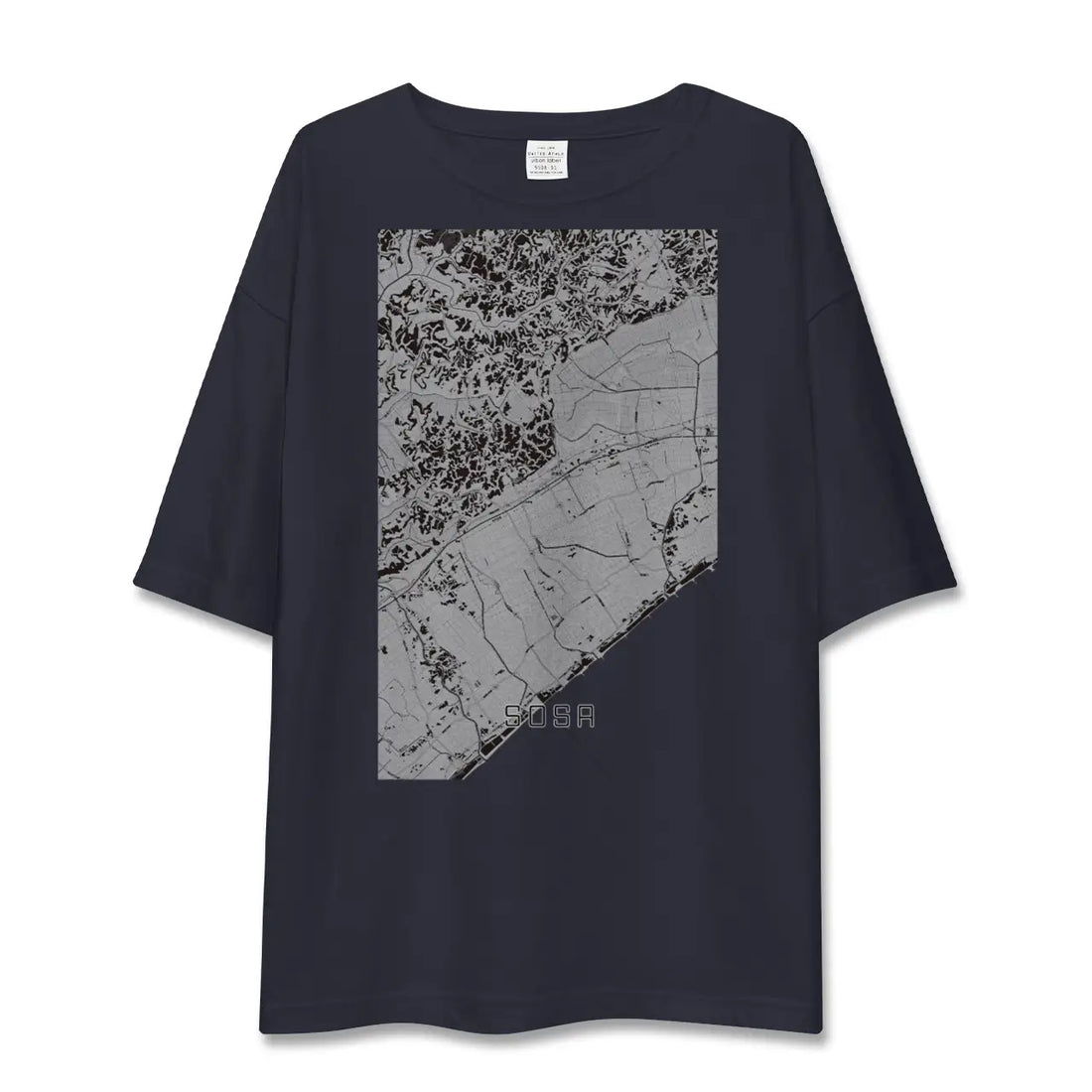 【匝瑳（千葉県）】地図柄ビッグシルエットTシャツ
