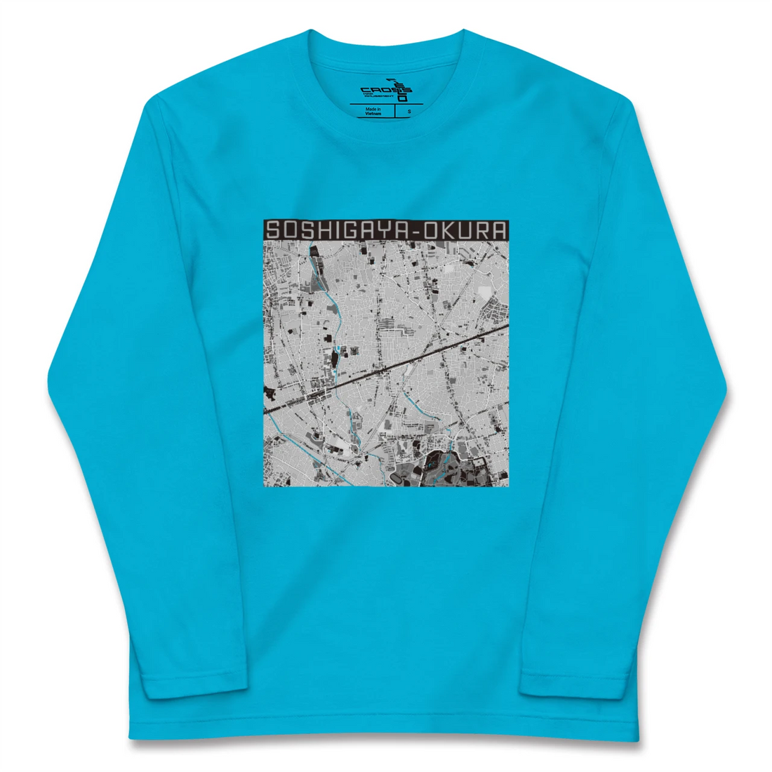 【祖師ヶ谷大蔵(東京都)】地図柄ロングスリーブTシャツ