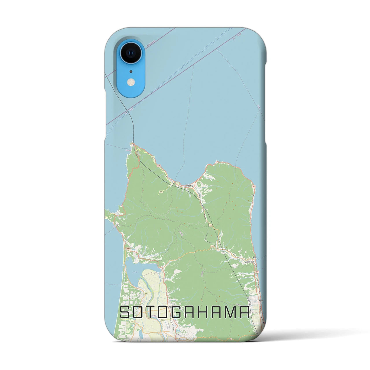 【外ヶ浜】地図柄iPhoneケース（バックカバータイプ・ナチュラル）iPhone XR 用