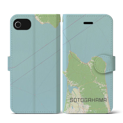 【外ヶ浜（青森県）】地図柄iPhoneケース（手帳タイプ）ナチュラル・iPhone SE（第3 / 第2世代） / 8 / 7 / 6s / 6 用