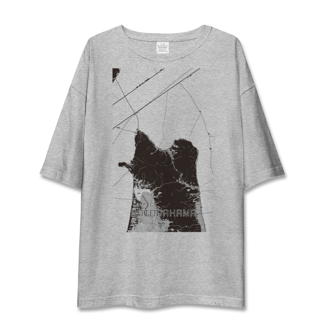 【外ヶ浜（青森県）】地図柄ビッグシルエットTシャツ