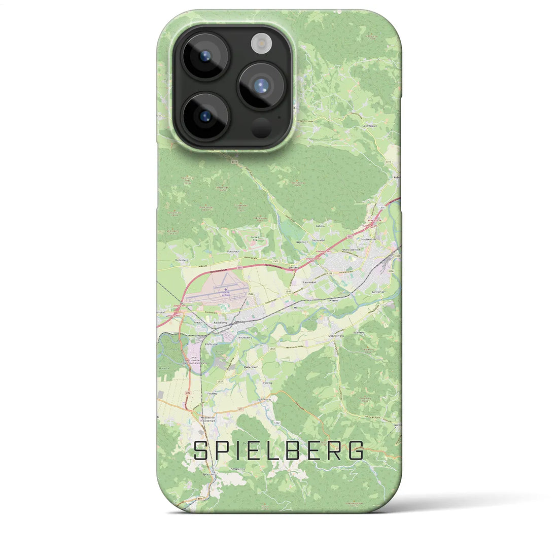 【シュピールベルク】地図柄iPhoneケース（バックカバータイプ・ナチュラル）iPhone 15 Pro Max 用