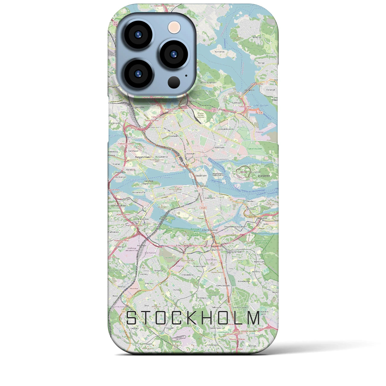 【ストックホルム】地図柄iPhoneケース（バックカバータイプ・ナチュラル）iPhone 13 Pro Max 用