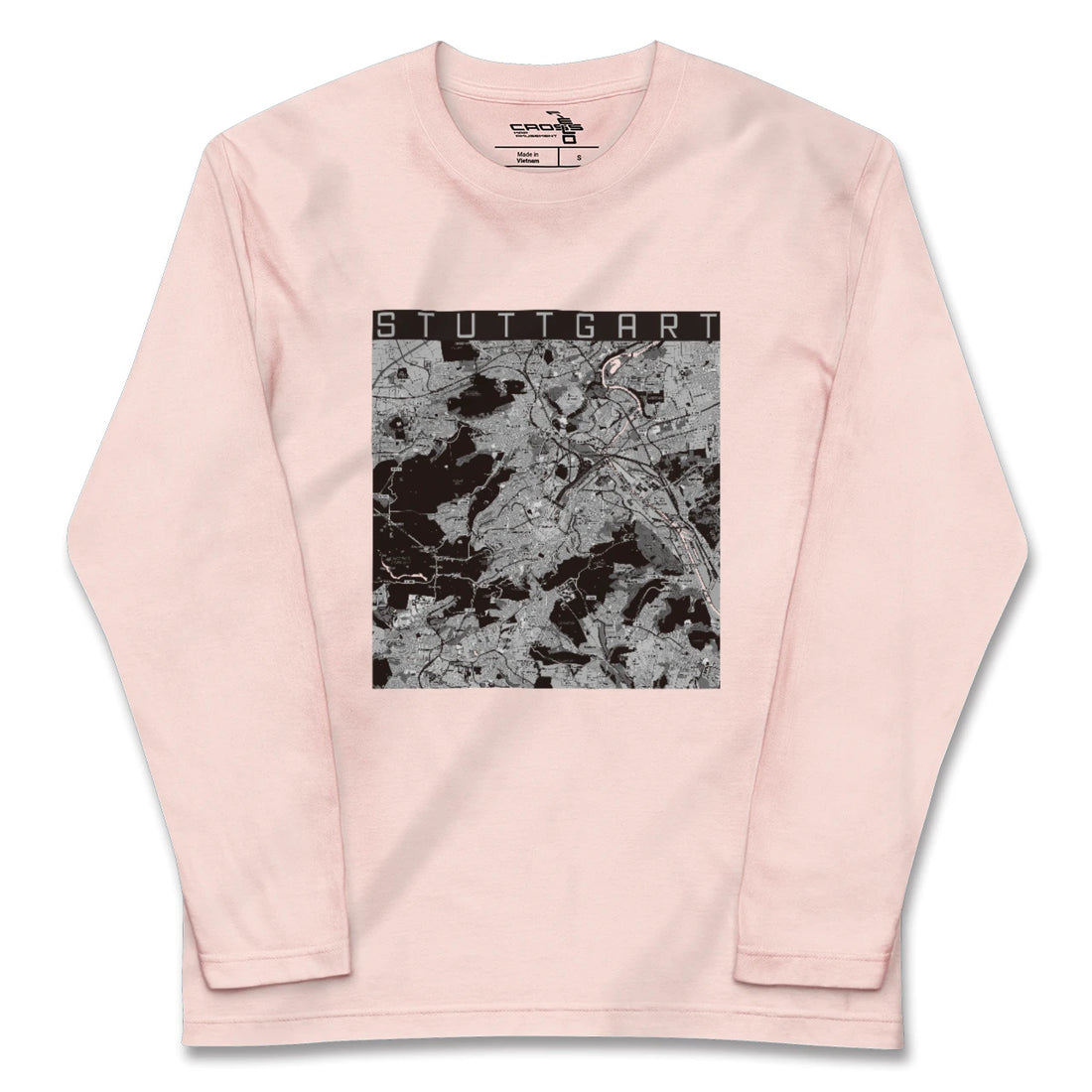 【シュトゥットガルト(ドイツ)】地図柄ロングスリーブTシャツ