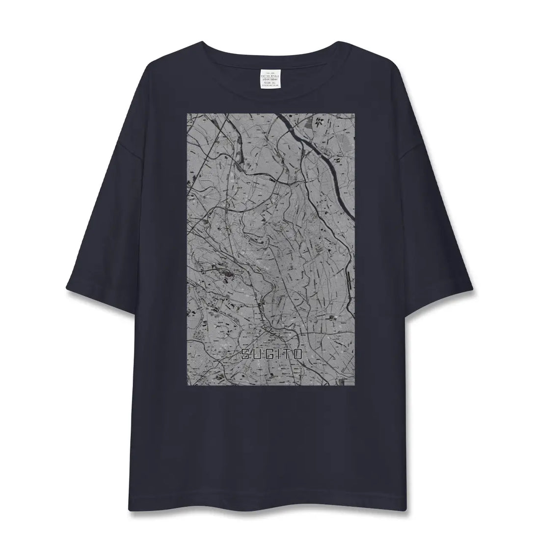 【杉戸（埼玉県）】地図柄ビッグシルエットTシャツ