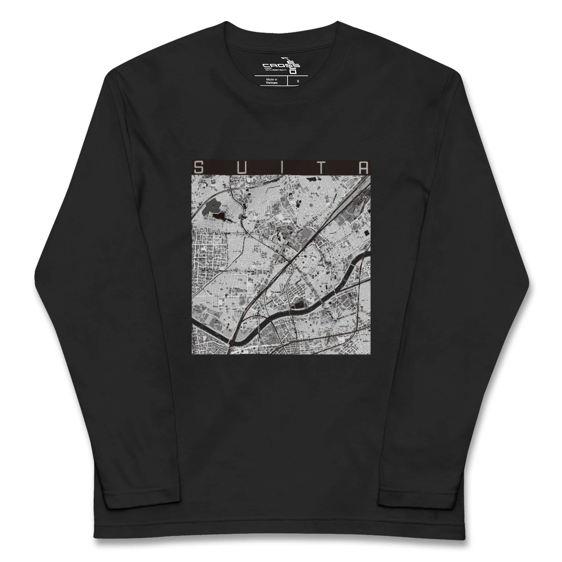 【吹田(大阪府)】地図柄ロングスリーブTシャツ