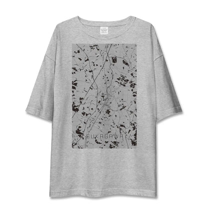【須賀川（福島県）】地図柄ビッグシルエットTシャツ
