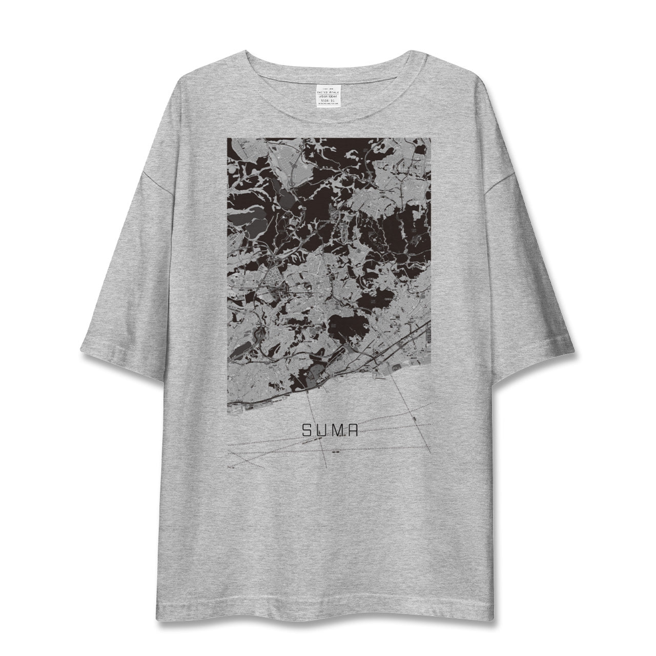 【須磨（兵庫県）】地図柄ビッグシルエットTシャツ