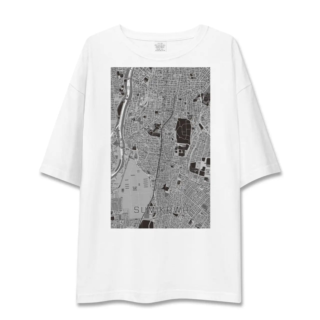 【澄川（北海道）】地図柄ビッグシルエットTシャツ