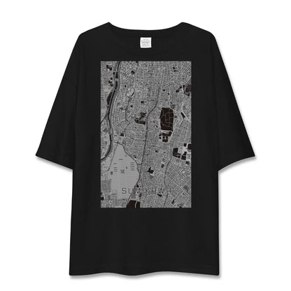 【澄川（北海道）】地図柄ビッグシルエットTシャツ