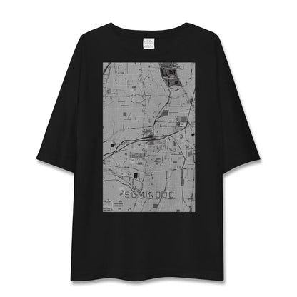 【住道（大阪府）】地図柄ビッグシルエットTシャツ