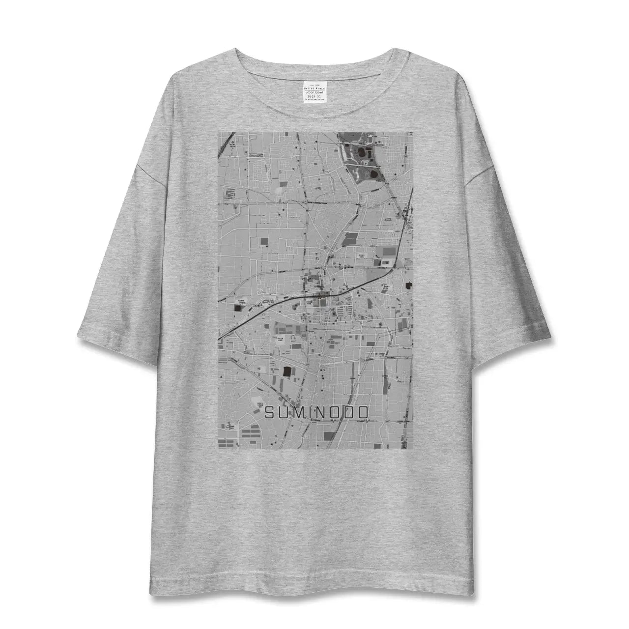 【住道（大阪府）】地図柄ビッグシルエットTシャツ