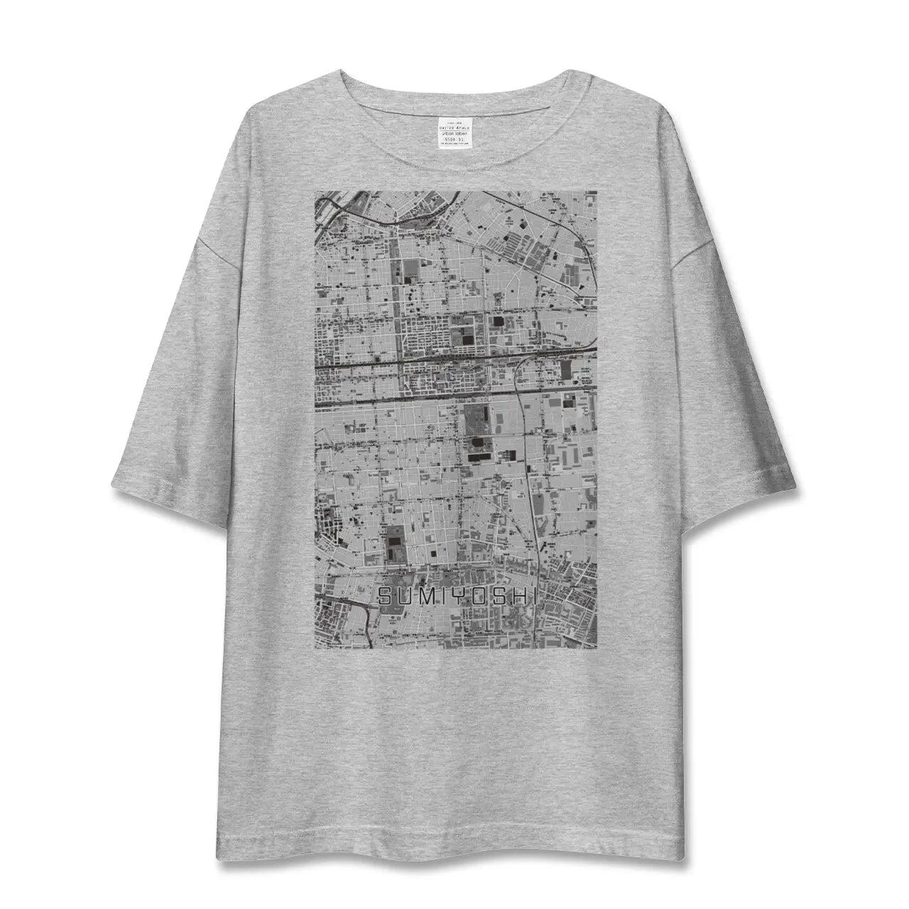 【住吉（東京都）】地図柄ビッグシルエットTシャツ