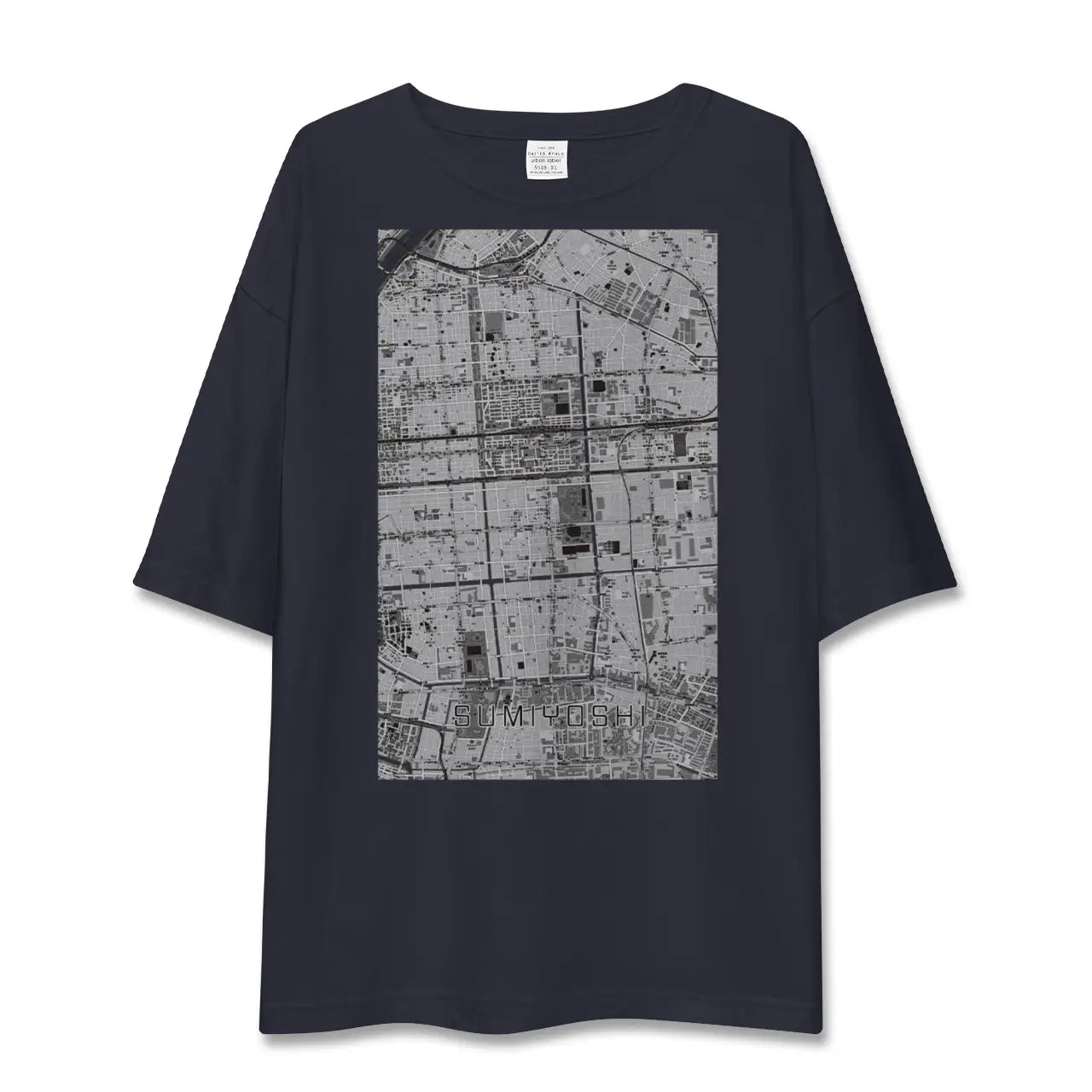 【住吉（東京都）】地図柄ビッグシルエットTシャツ