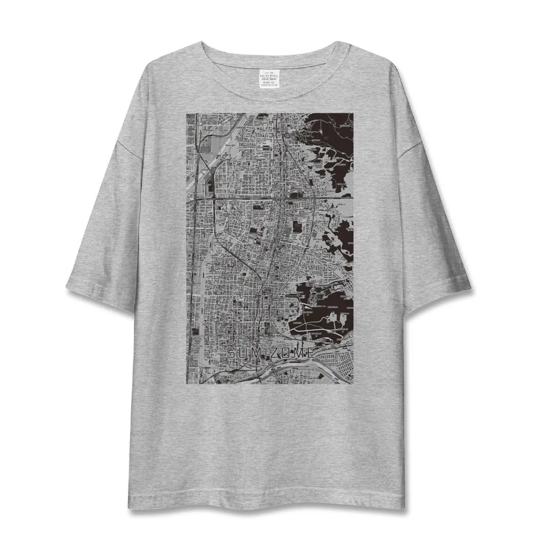 【墨染(京都府)】地図柄ビッグシルエットTシャツ