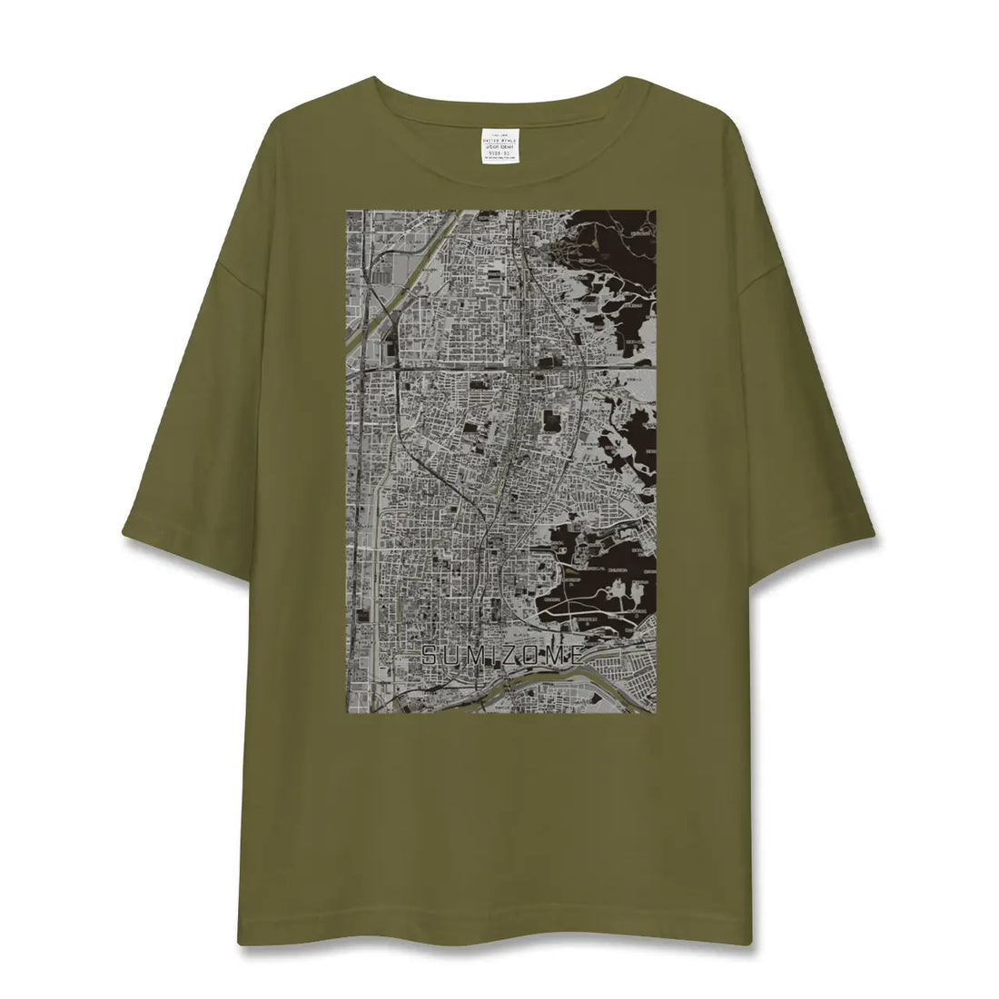 【墨染(京都府)】地図柄ビッグシルエットTシャツ