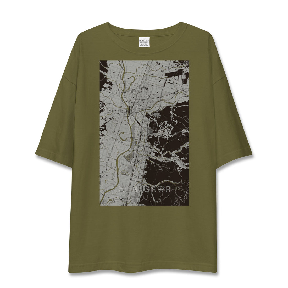 【砂川(北海道)】地図柄ビッグシルエットTシャツ