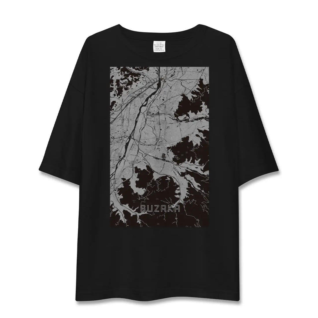 【須坂（長野県）】地図柄ビッグシルエットTシャツ