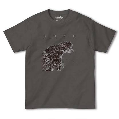【珠洲（石川県）】地図柄ヘビーウェイトTシャツ