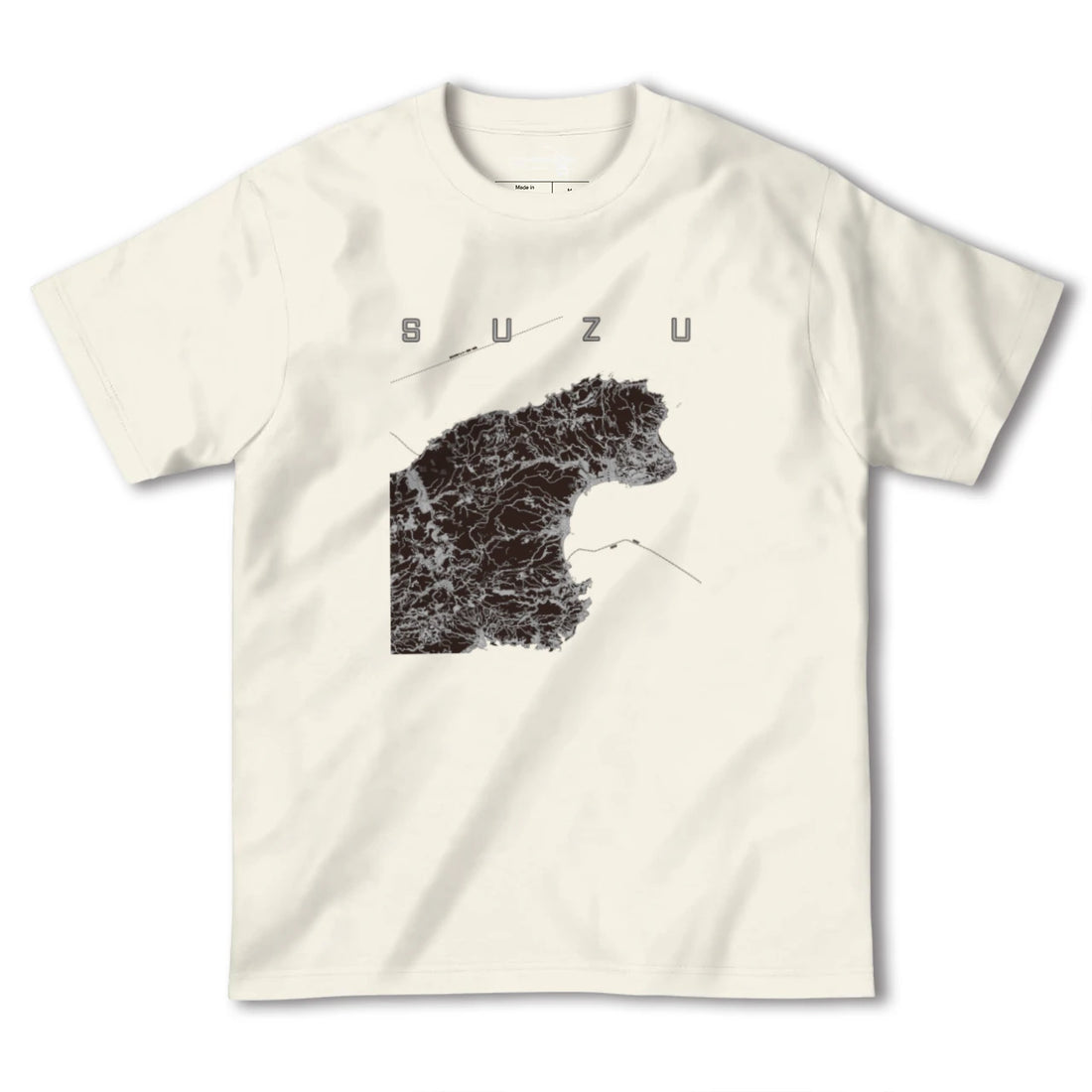 【珠洲（石川県）】地図柄ヘビーウェイトTシャツ