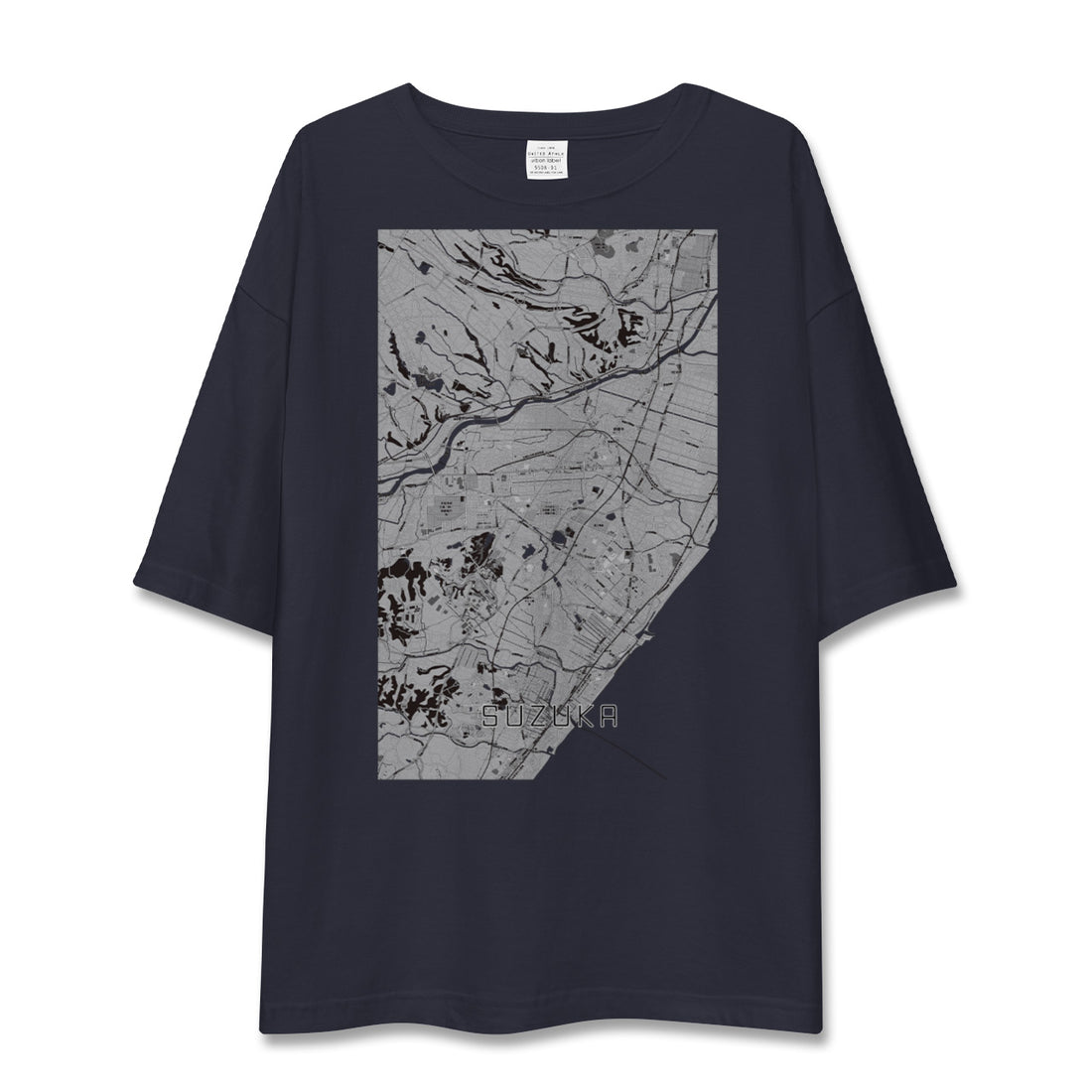 【鈴鹿(三重県)】地図柄ビッグシルエットTシャツ