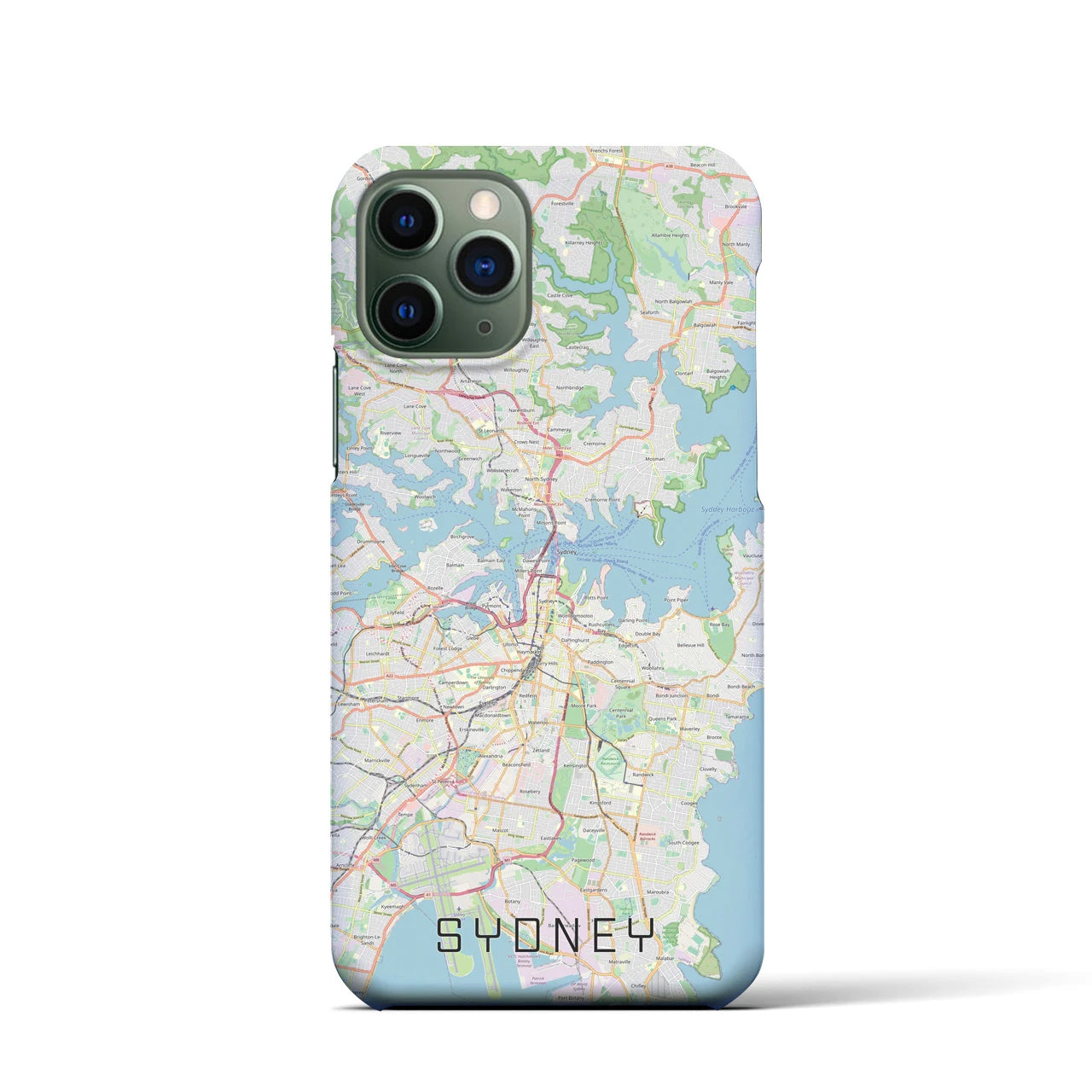 【シドニー】地図柄iPhoneケース（バックカバータイプ・ナチュラル）iPhone 11 Pro 用