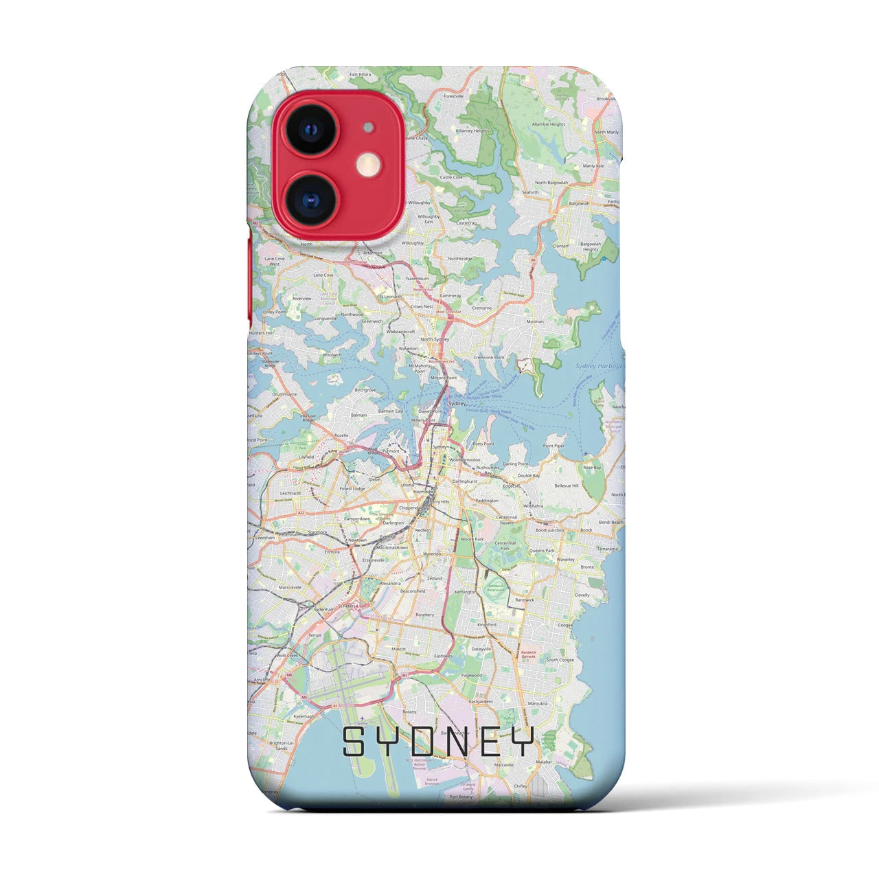 【シドニー】地図柄iPhoneケース（バックカバータイプ・ナチュラル）iPhone 11 用