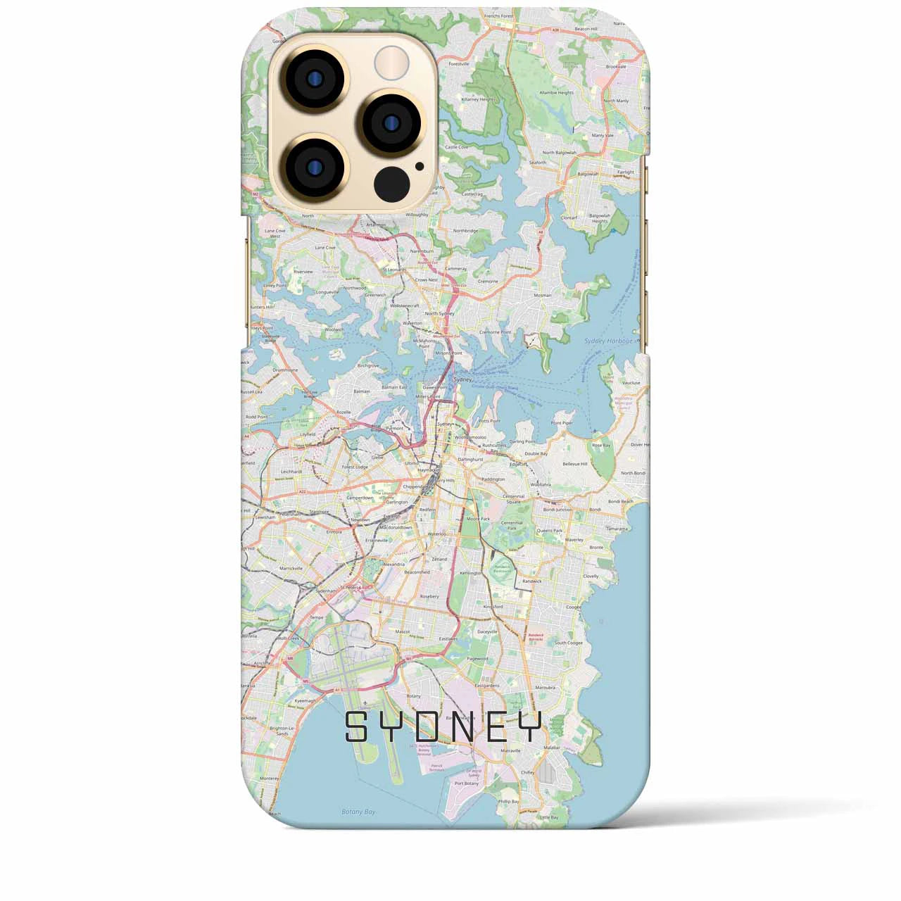 【シドニー】地図柄iPhoneケース（バックカバータイプ・ナチュラル）iPhone 12 Pro Max 用