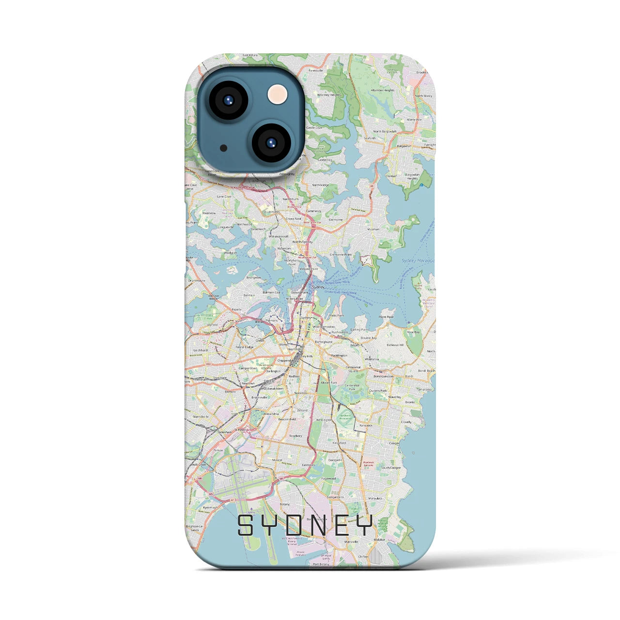 【シドニー】地図柄iPhoneケース（バックカバータイプ・ナチュラル）iPhone 13 用