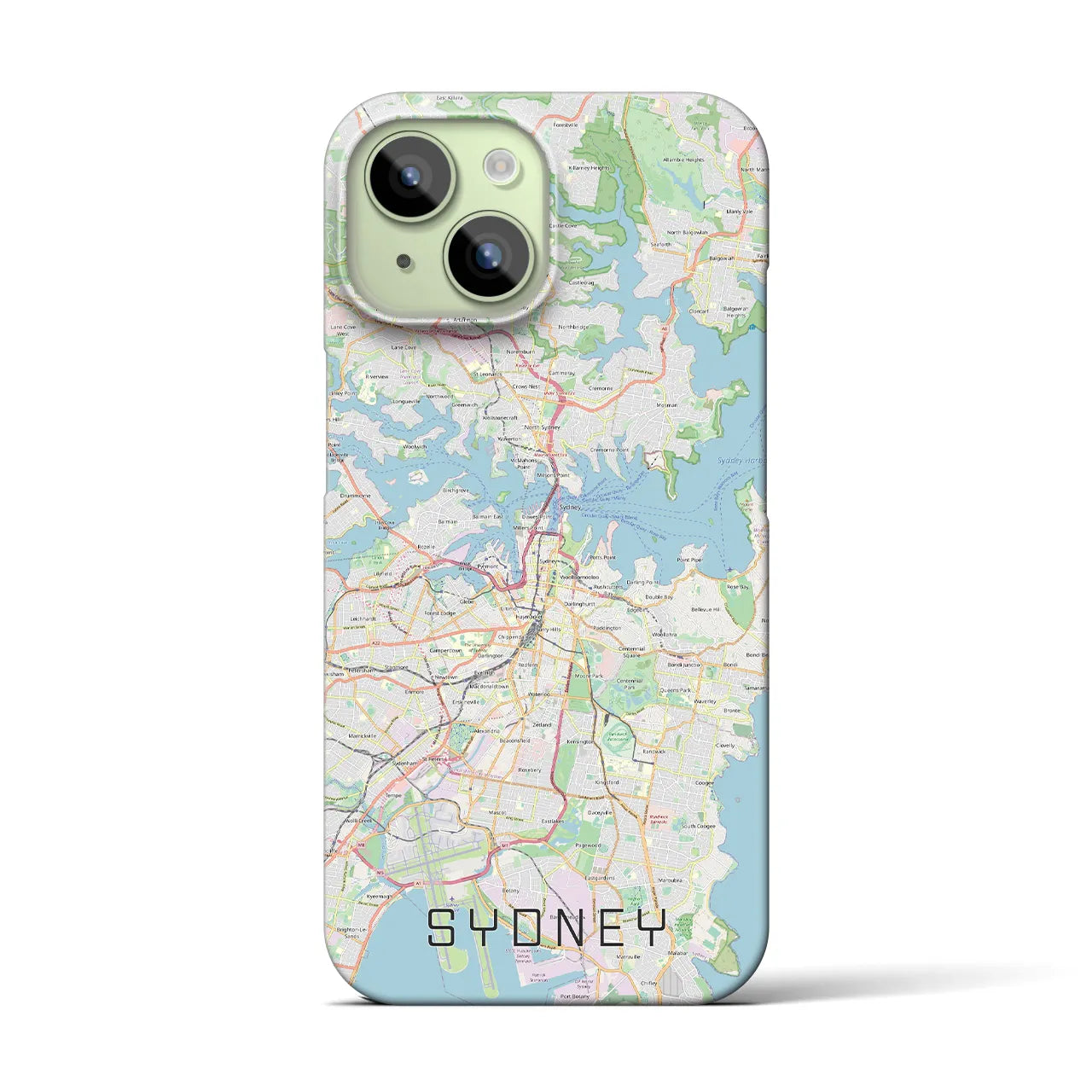 【シドニー】地図柄iPhoneケース（バックカバータイプ・ナチュラル）iPhone 15 用