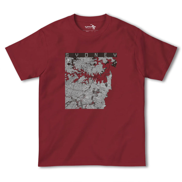 【シドニー（オーストラリア）】地図柄ヘビーウェイトTシャツ