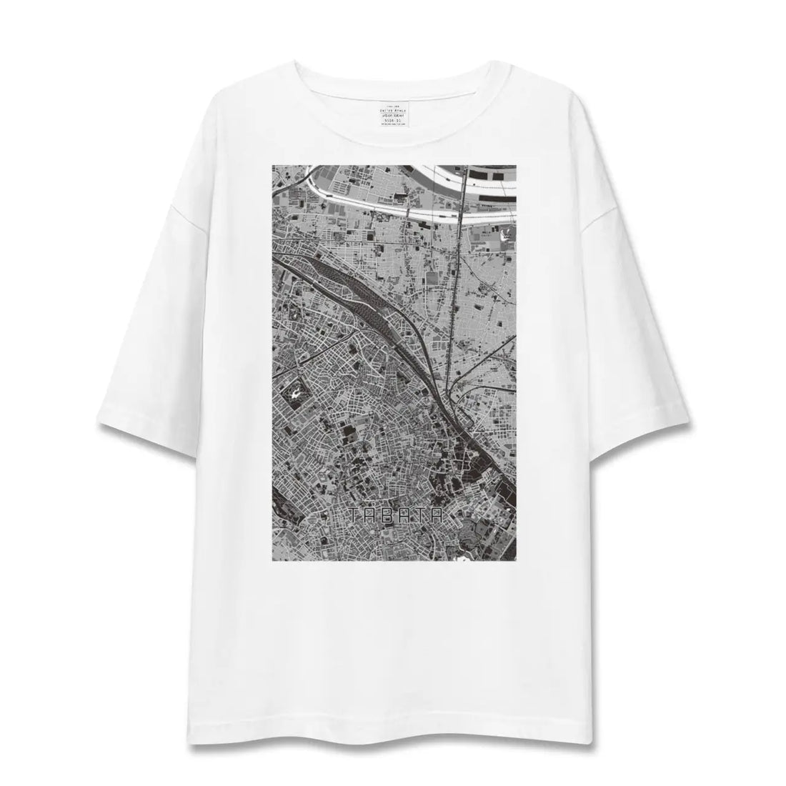 【田端(東京都)】地図柄ビッグシルエットTシャツ
