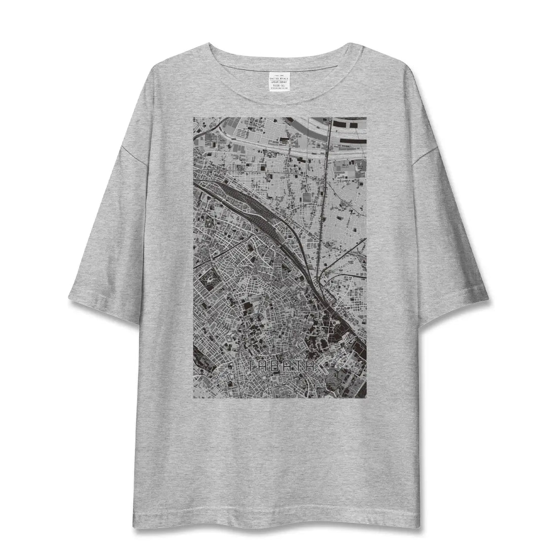 【田端（東京都）】地図柄ビッグシルエットTシャツ
