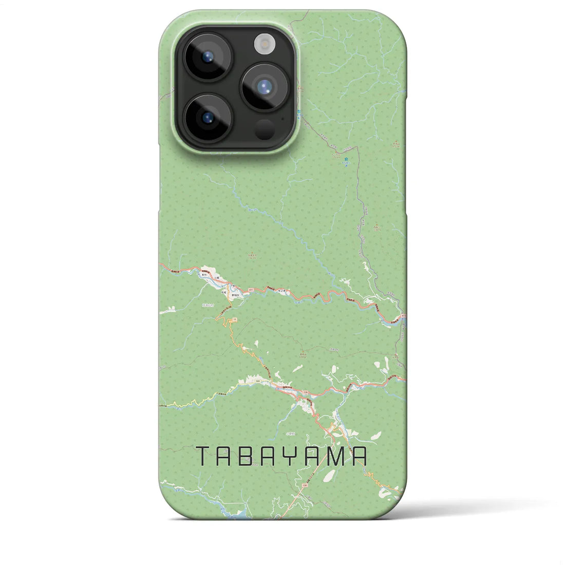 【丹波山】地図柄iPhoneケース（バックカバータイプ・ナチュラル）iPhone 15 Pro Max 用