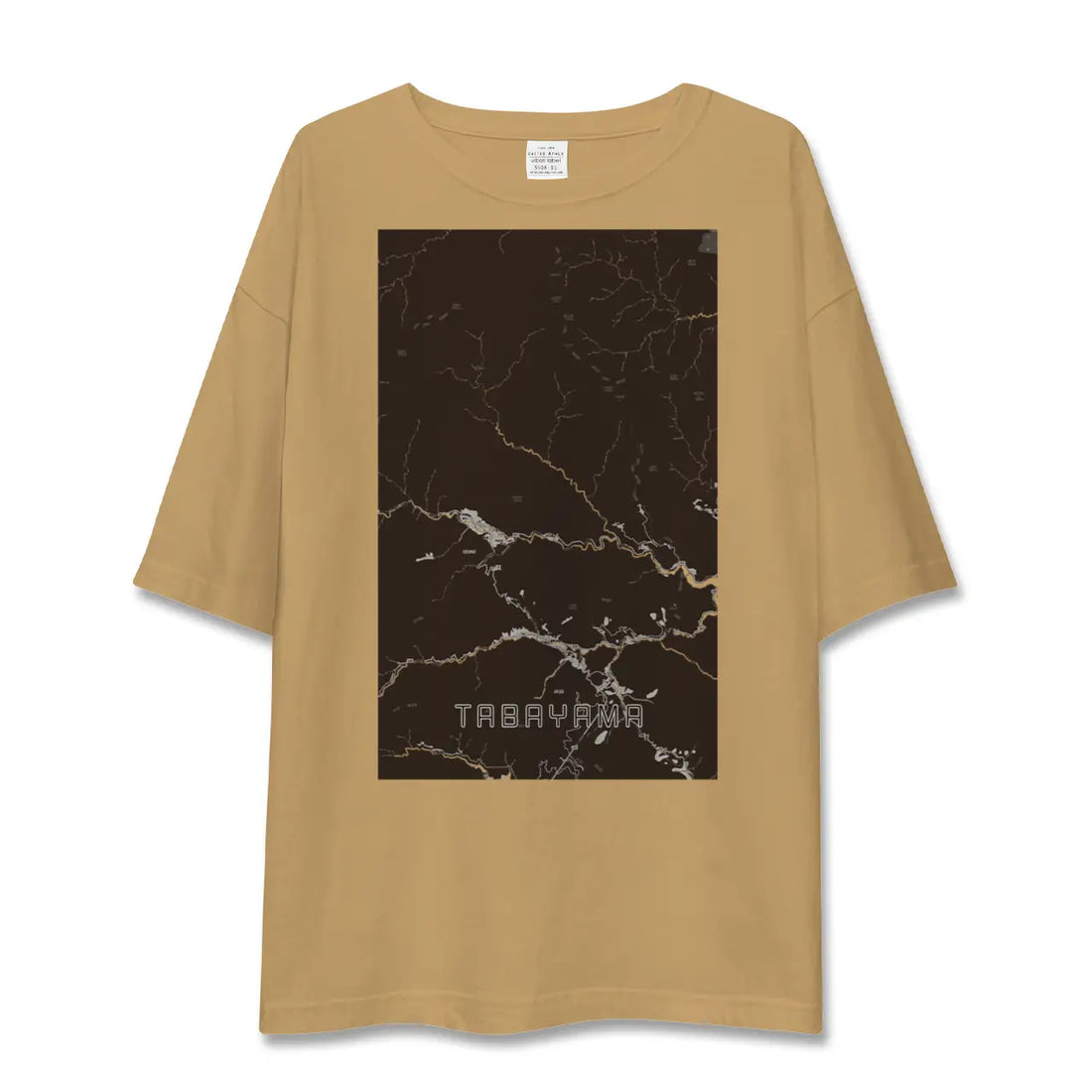 【丹波山(山梨県)】地図柄ビッグシルエットTシャツ