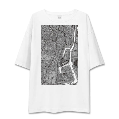 【立会川（東京都）】地図柄ビッグシルエットTシャツ