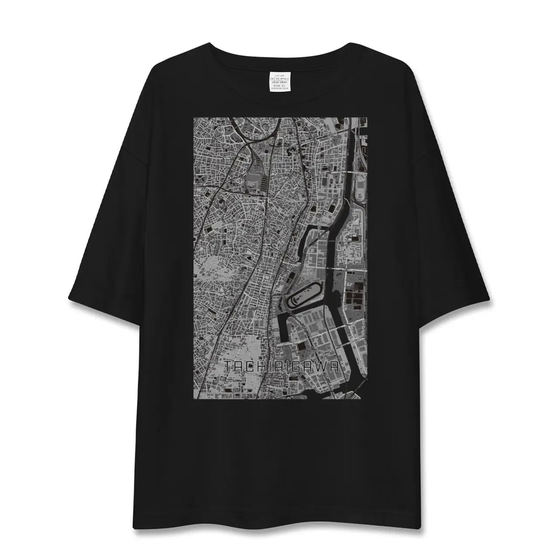 【立会川(東京都)】地図柄ビッグシルエットTシャツ