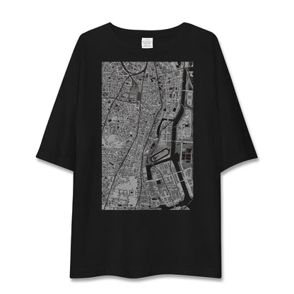 【立会川（東京都）】地図柄ビッグシルエットTシャツ