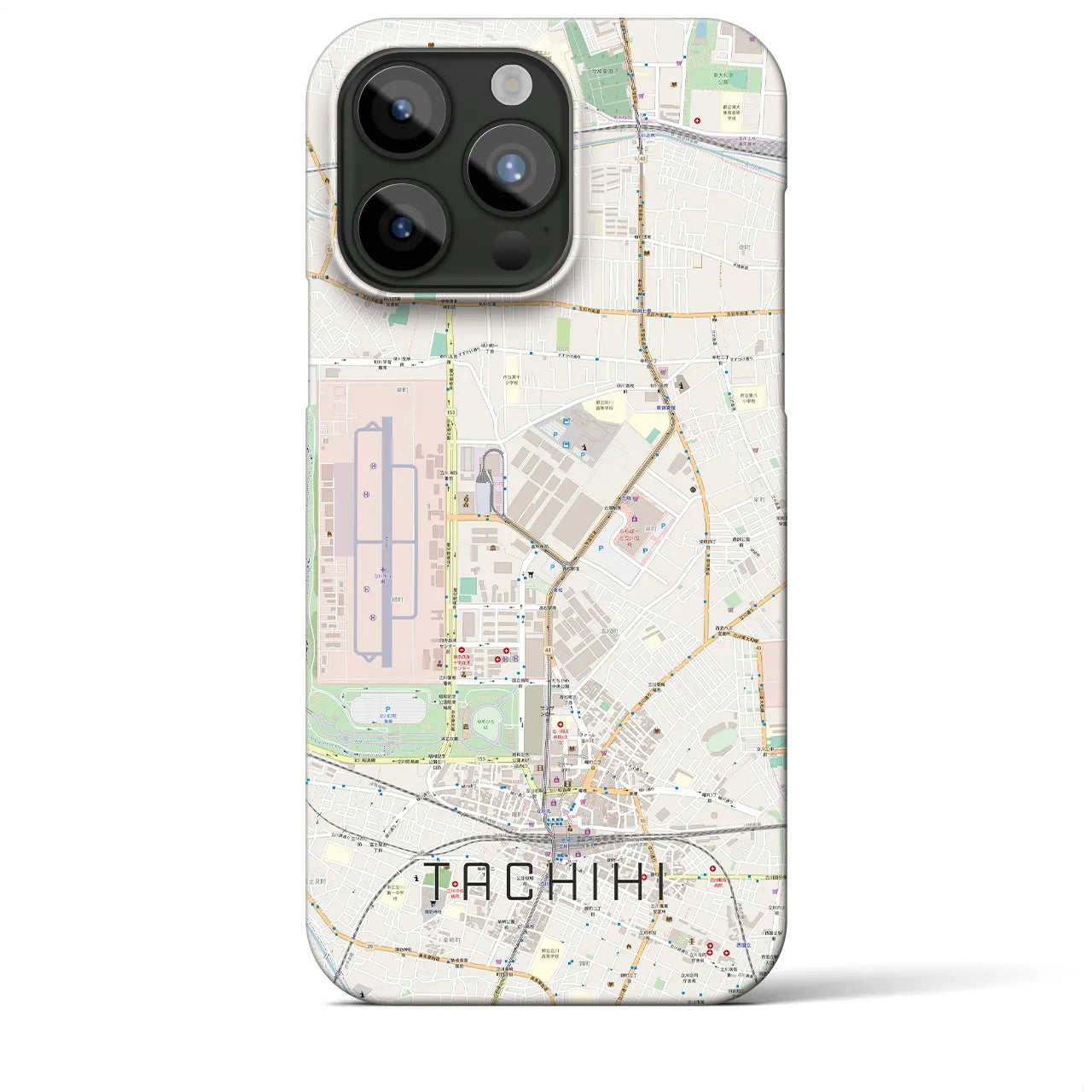 【立飛】地図柄iPhoneケース（バックカバータイプ・ナチュラル）iPhone 15 Pro Max 用