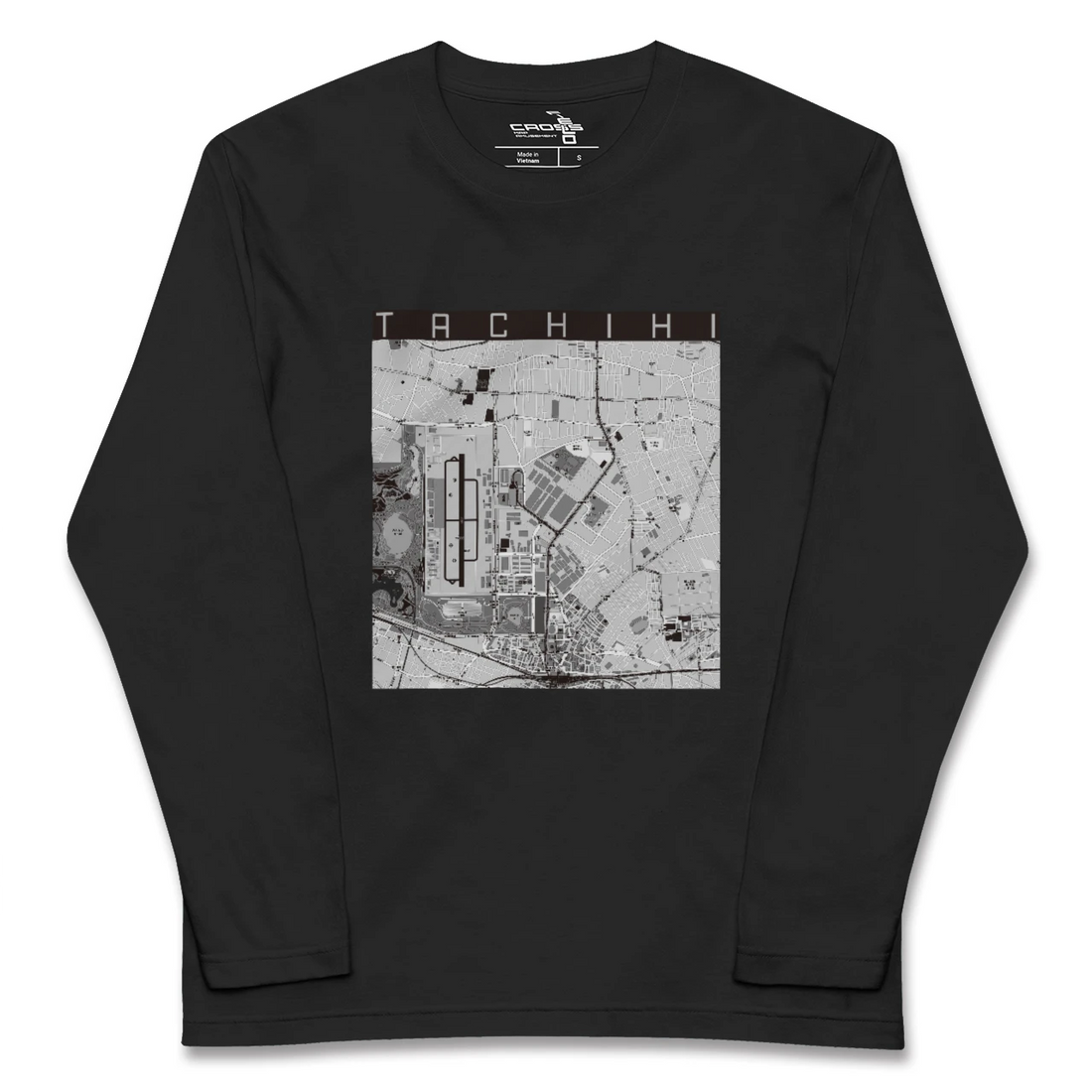 【立飛（東京都）】地図柄ロングスリーブTシャツ