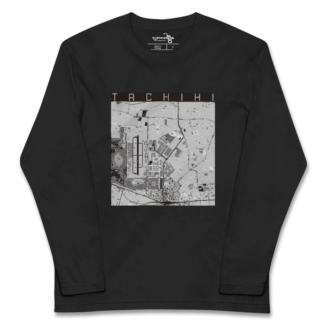 【立飛(東京都)】地図柄ロングスリーブTシャツ