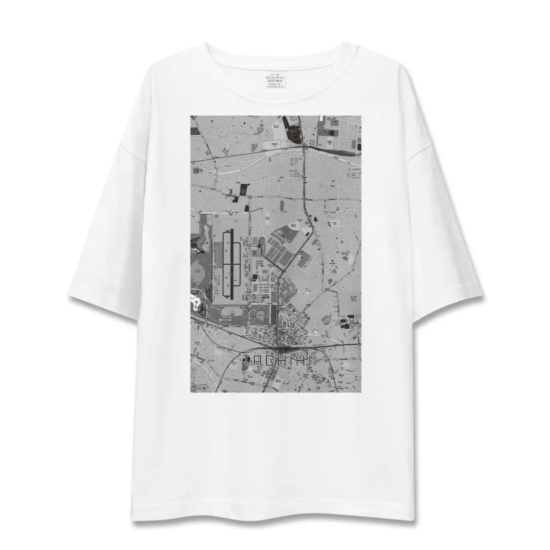 【立飛(東京都)】地図柄ビッグシルエットTシャツ