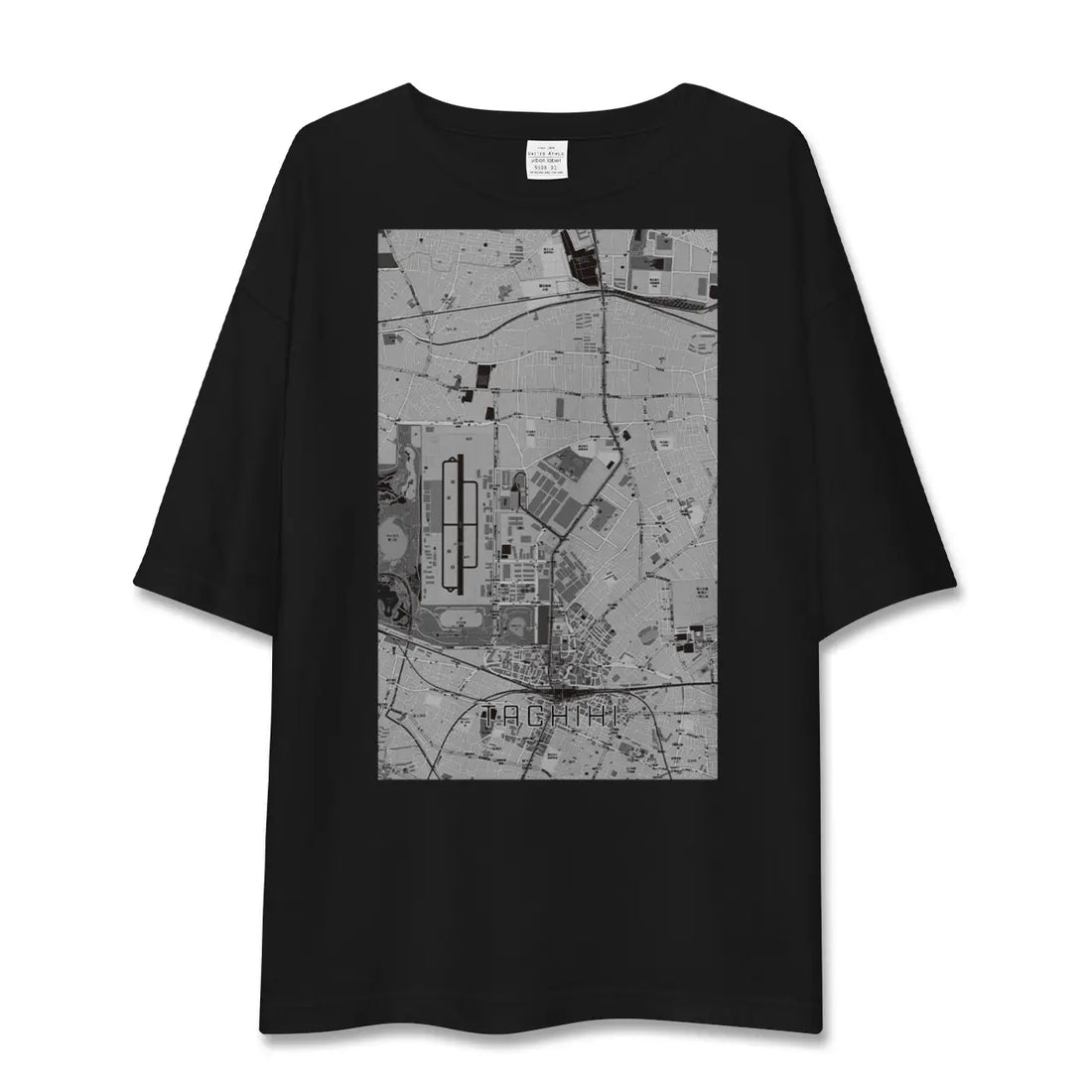 【立飛（東京都）】地図柄ビッグシルエットTシャツ