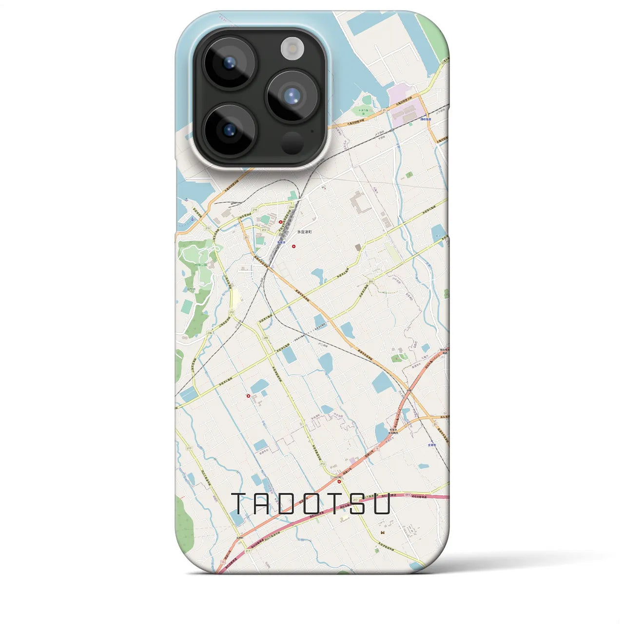 【多度津】地図柄iPhoneケース（バックカバータイプ・ナチュラル）iPhone 15 Pro Max 用