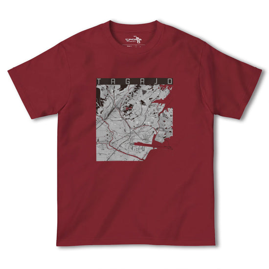 【多賀城（宮城県）】地図柄ヘビーウェイトTシャツ